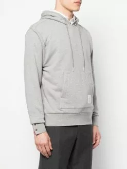 Thom Browne Center-Back Stripe Jersey Hoodie