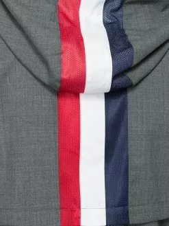 Thom Browne tri-coloured stripe hooded jacket