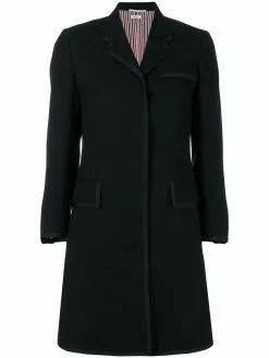 Thom Browne grosgrain tipping Chesterfield coat