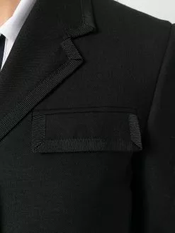 Thom Browne Grosgrain tipping Chesterfield coat single breasted coats of women 9 Thom Browne grosgrain tipping Chesterfield coat