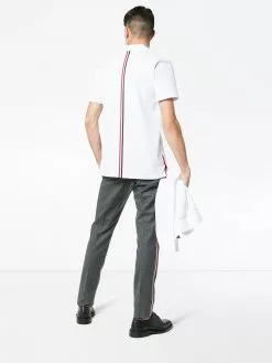 Thom Browne Center-Back Stripe Piqué Polo