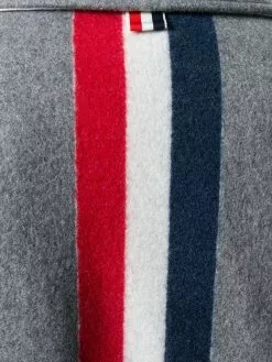 Thom Browne Center-Back Stripe Unconstructed Relaxed Fit Bal Collar Overcoat