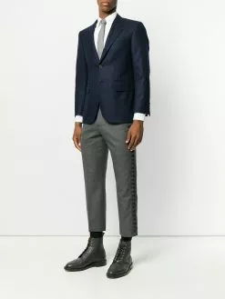 Thom Browne Wide Lapel Solid Wool Sport Coat
