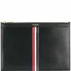 Thom Browne vertical Intarsia stripe small tablet holder