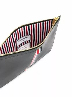 Thom Browne vertical Intarsia stripe small tablet holder