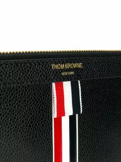 Thom Browne vertical Intarsia stripe small tablet holder