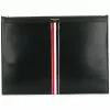 Thom Browne Vertical Intarsia Stripe Leather Medium Document Holder