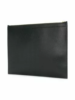 Thom Browne Vertical Intarsia Stripe Leather Medium Document Holder