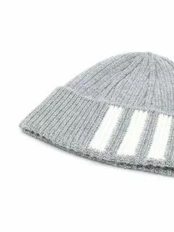 Thom Browne 4-Bar ribbed beanie