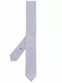 Thom Browne seersucker stripe tie