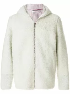 Thom Browne Deerskin Stripe Dyed Shearling Jacket