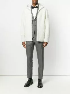 Thom Browne Deerskin Stripe Dyed Shearling Jacket