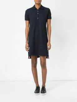 Thom Browne Striped Pique Polo Dress