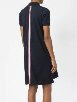 Thom Browne Striped Pique Polo Dress