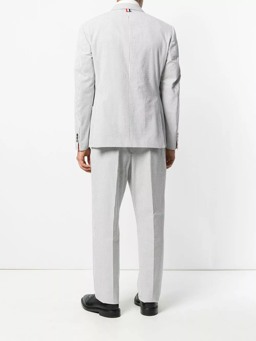 Thom Browne Seersucker Suit With Tie single breasted suits of men 4 Thom Browne Seersucker Suit With Tie