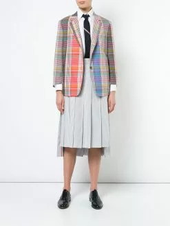 Thom Browne Seersucker Pleated Skirt