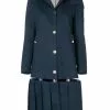 Thom Browne Low-Slung Pleated Mackintosh Overcoat