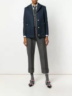 Thom Browne Low Slung Pleated Mackintosh Overcoat single breasted coats of women 11 Thom Browne Low-Slung Pleated Mackintosh Overcoat