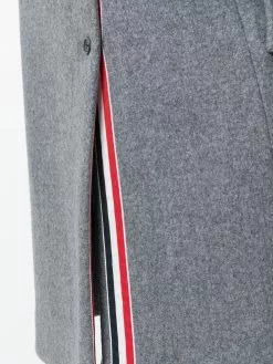 Thom Browne Unlined Bal Collar Overcoat In Boiled Wool