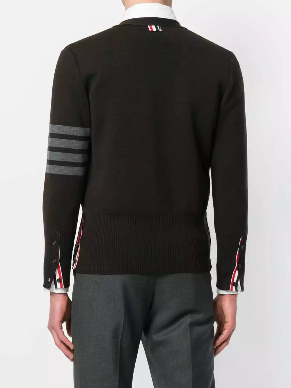 Thom Browne 4 Bar Milano Stitch Cardigan cardigans of men 4 Thom Browne 4-Bar Milano Stitch Cardigan