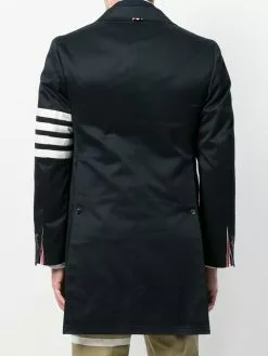 Thom Browne Unconstructed 4-Bar Stripe Classic Chesterfield Overcoat