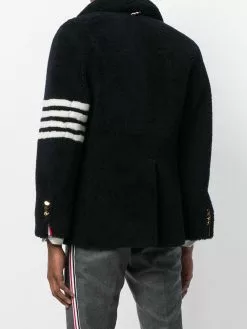 Thom Browne Unconstructed Classic Shearling Peacoat