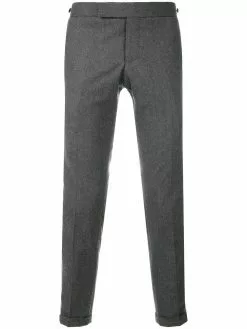 Thom Browne Seamed Elastic Stripe Skinny Wool Trouser