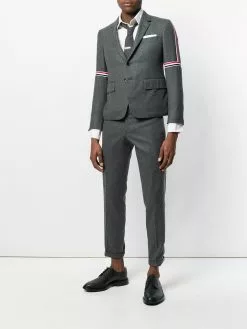 Thom Browne Seamed Elastic Stripe Skinny Wool Trouser