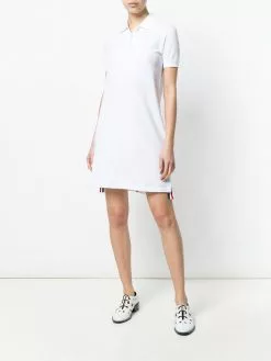 Thom Browne RWB stripe piqué polo dress