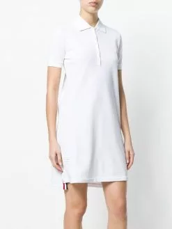 Thom Browne RWB stripe piqué polo dress