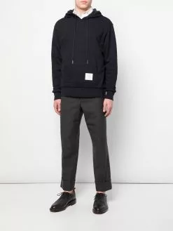Thom Browne RWB stripe loopback hoodie