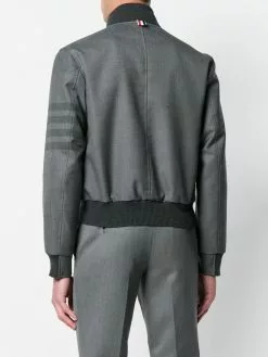 Thom Browne 4-Bar Ribbed Knit Blouson Jacket