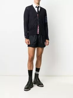 Thom Browne drawcord waistband rugby shorts