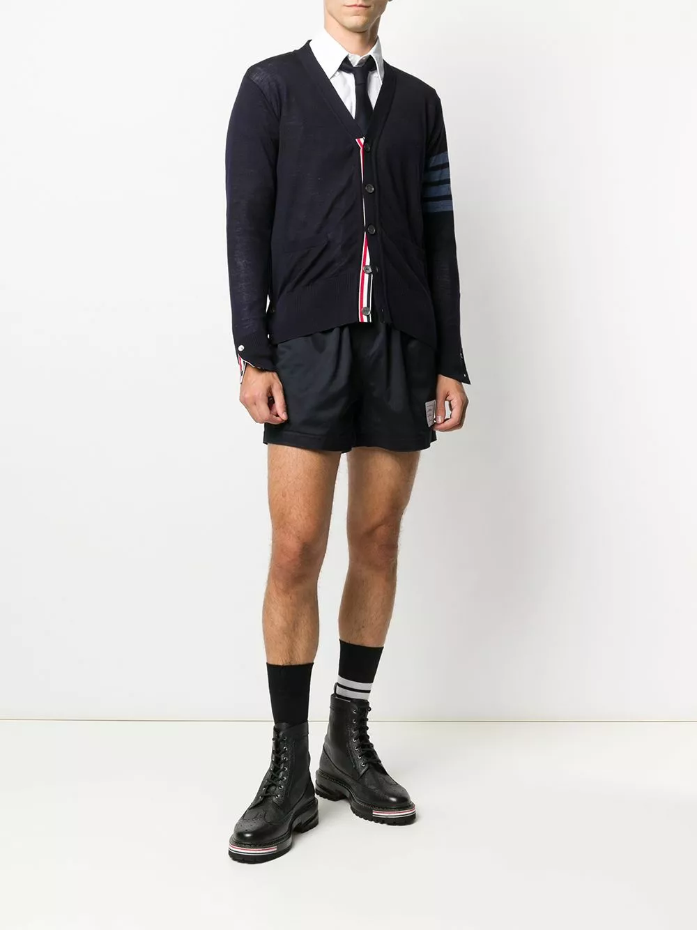 Thom Browne Drawcord waistband rugby shorts of men 2 Thom Browne drawcord waistband rugby shorts