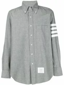 Thom Browne 4-Bar Straight-Fit Chambray Shirt