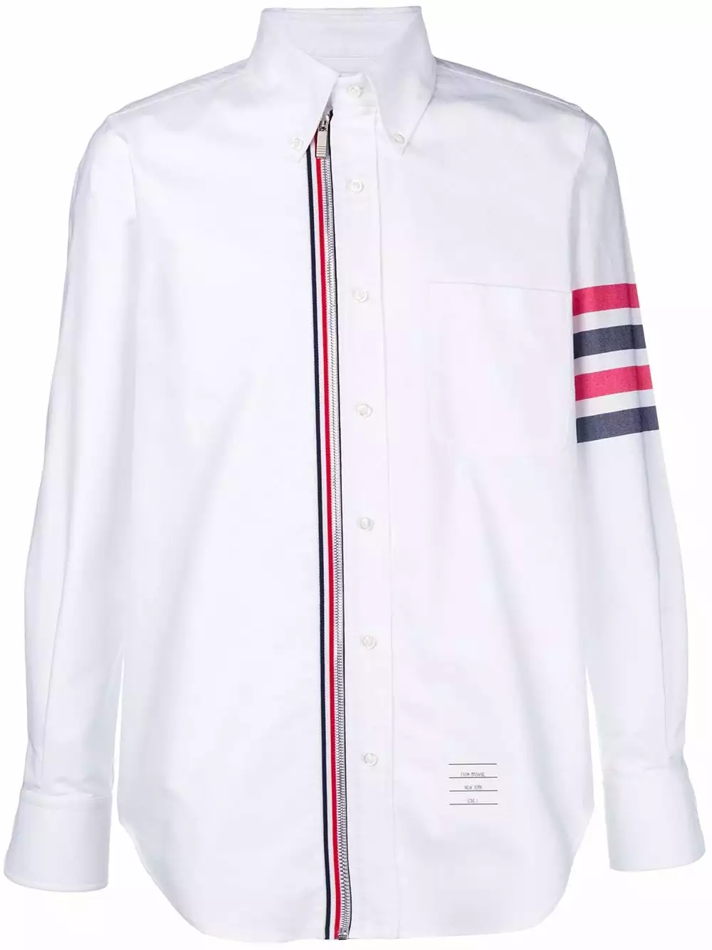 Thom Browne 4 Bar Zip Front Oxford Shirt shirts of men 2 Thom Browne 4-Bar Zip-Front Oxford Shirt