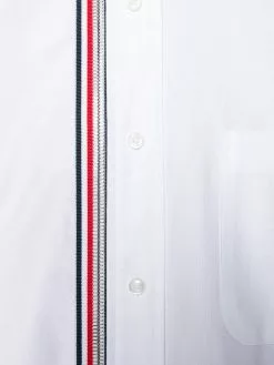 Thom Browne 4-Bar Zip-Front Oxford Shirt