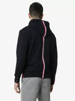 Thom Browne Center-Back Stripe Loopback Hoodie