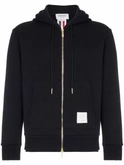Thom Browne Center-Back Stripe Loopback Hoodie