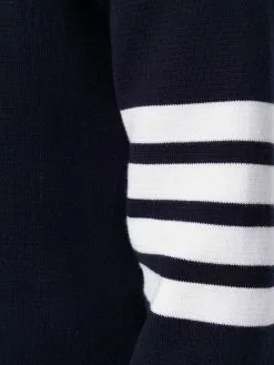 Thom Browne 4-Bar Milano Stitch V-Neck Pullover