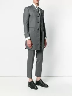 Thom Browne 4-Bar high-armhole Chesterfield coat