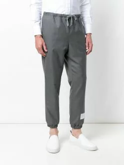 Thom Browne Elastic Hem Wool Track Trouser