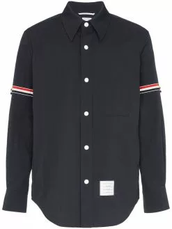 Thom Browne Solid Nylon Armband Shirt Jacket