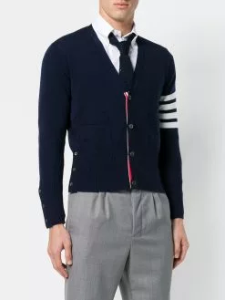 Thom Browne striped sleeve cardigan
