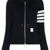 Thom Browne 4-Bar loopback zip-up hoodie
