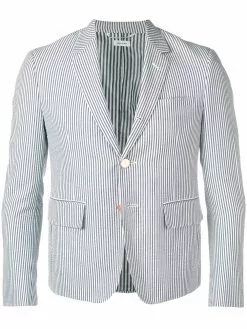 Thom Browne Seersucker High-Armhole Sport Coat