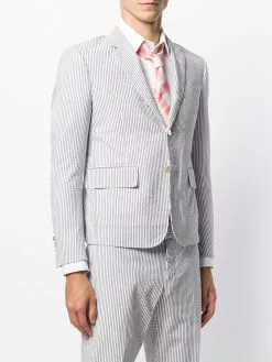 Thom Browne Seersucker High-Armhole Sport Coat