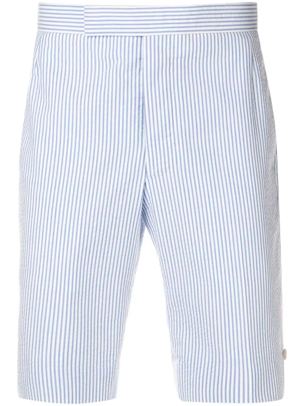 Thom Browne Seersucker Backstrap Short khaki shorts of men 1 Thom Browne Seersucker Backstrap Short