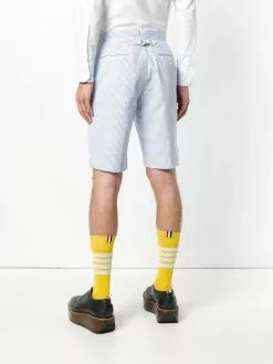 Thom Browne Seersucker Backstrap Short khaki shorts of men 8 Thom Browne Seersucker Backstrap Short