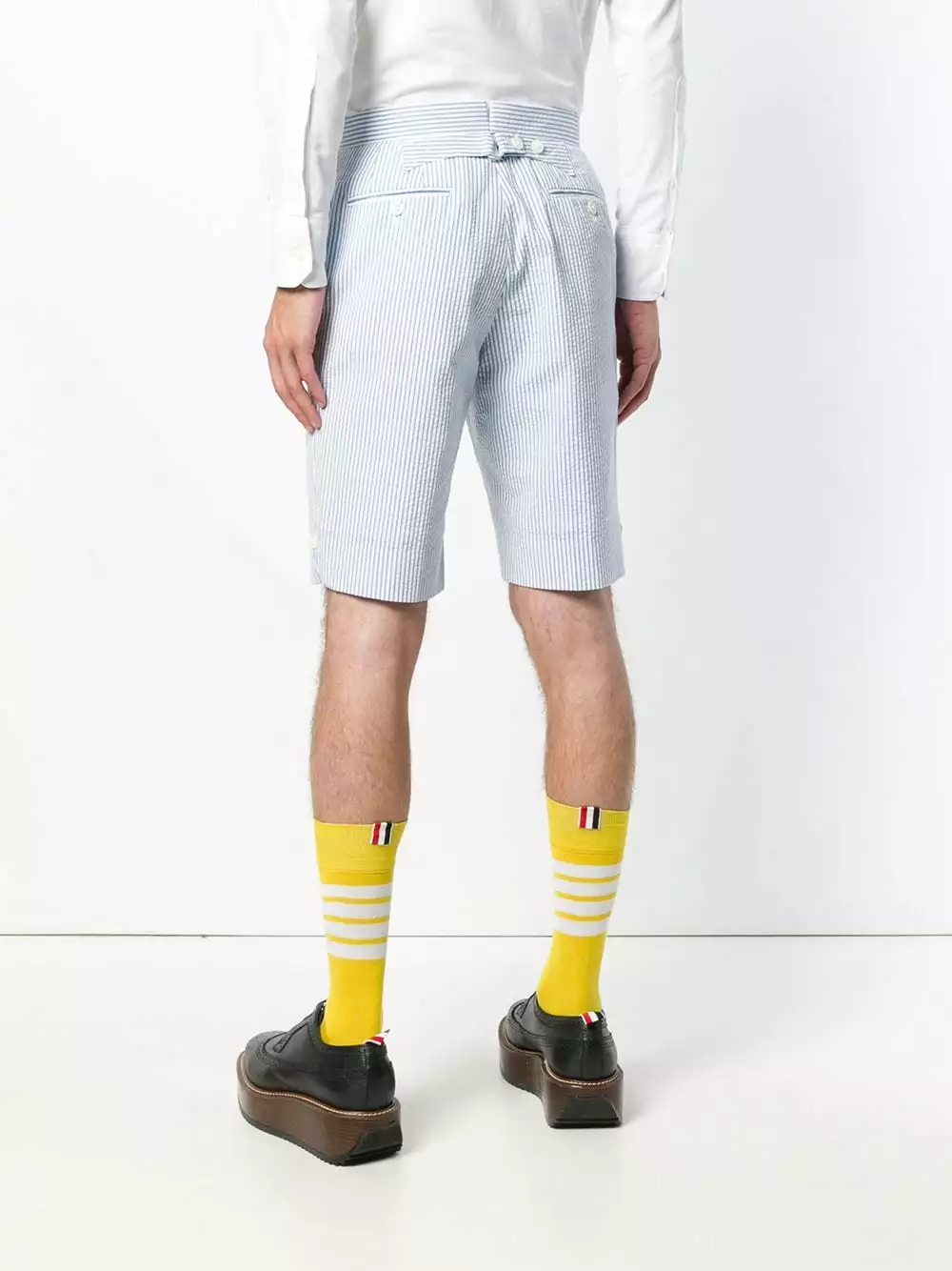 Thom Browne Seersucker Backstrap Short khaki shorts of men 4 Thom Browne Seersucker Backstrap Short